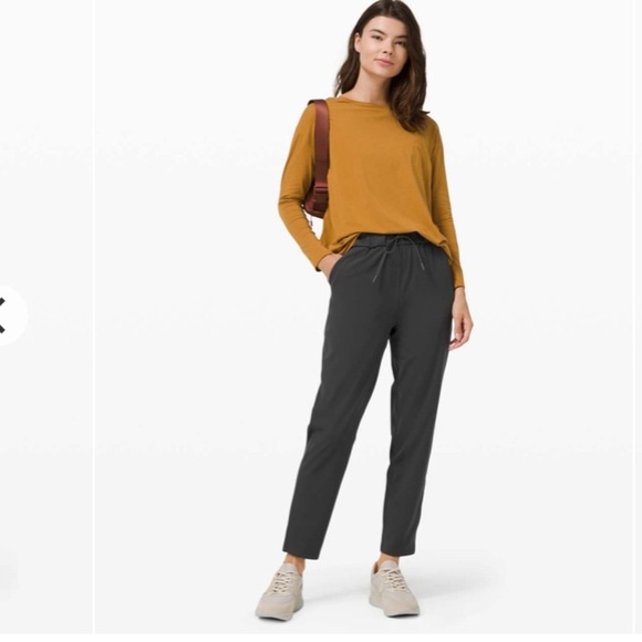 lululemon athletica navy blue keep moving 7/8 high rise pants - Picture 1 of 8